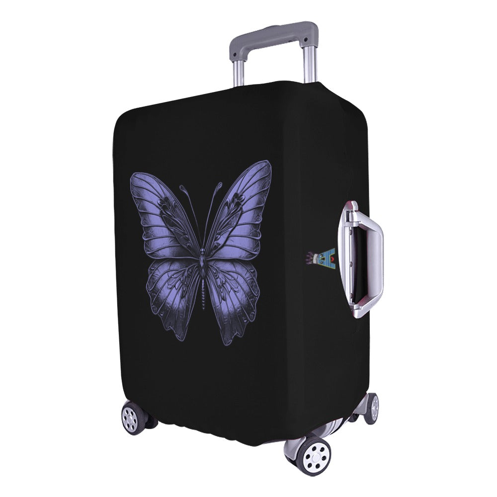 ALIM4U- Purple Monarch Butterfly Luggage Cover (Large Size) (26"-28")