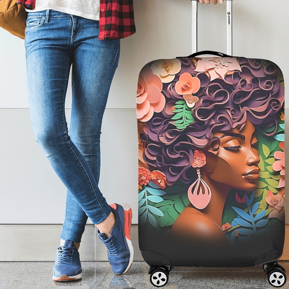 ALIM4U- Black Woman 11 Luggage Cover (Large Size) (26"-28")