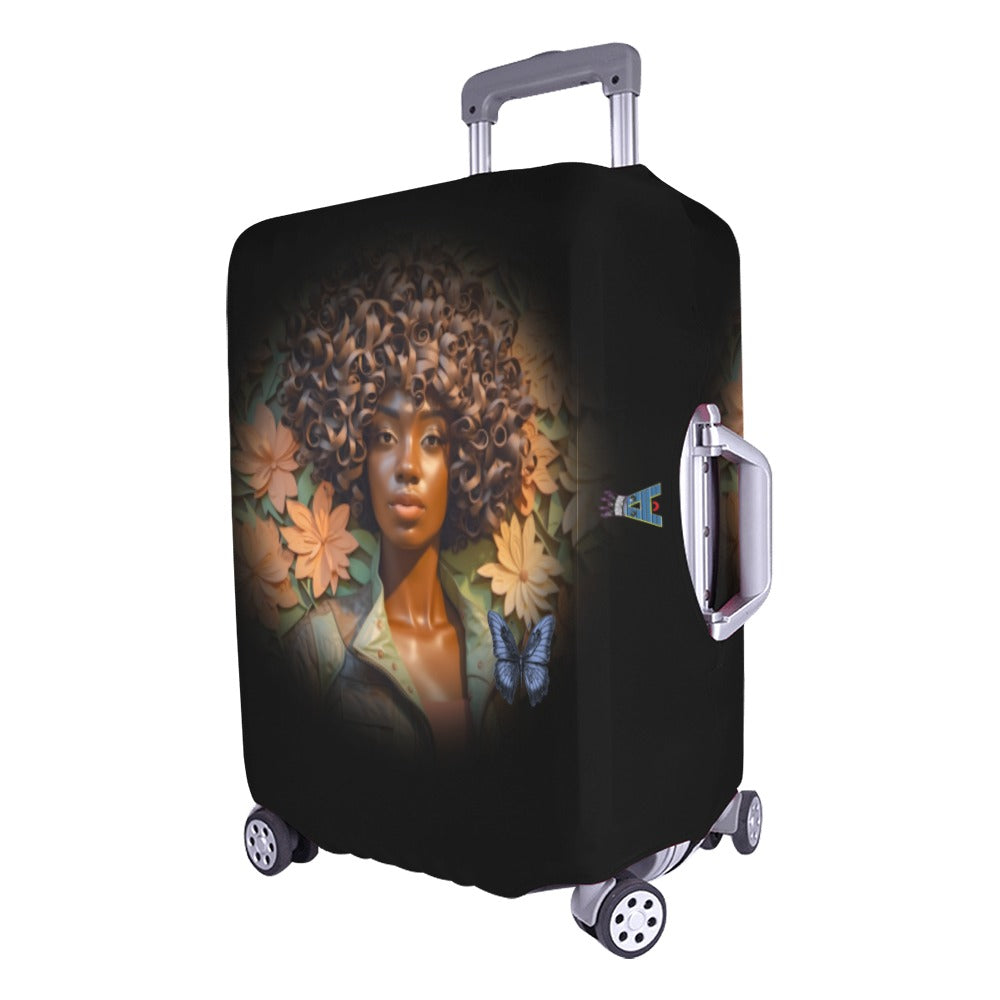 ALIM4U- Black Woman 14 Luggage Cover (Large Size) (26"-28")
