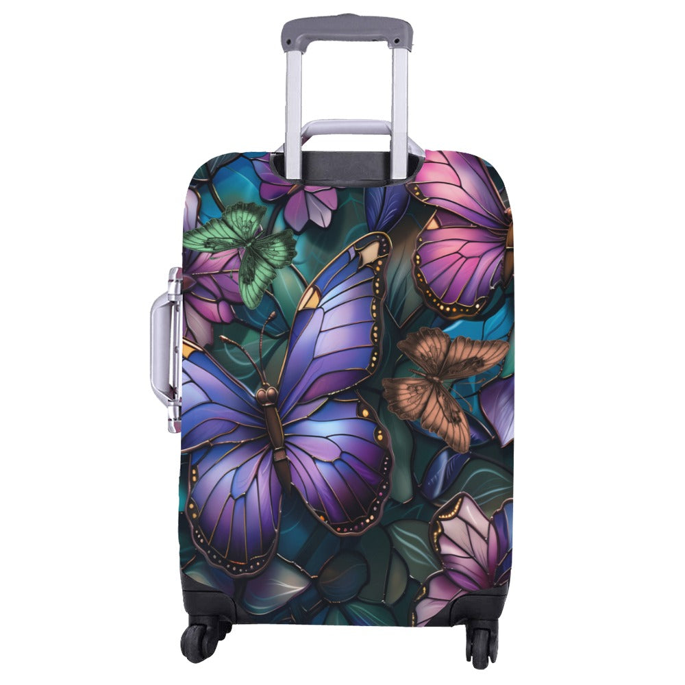 ALIM4U- Monarch Stained Glass Luggage Cover (Large Size) (26"-28")