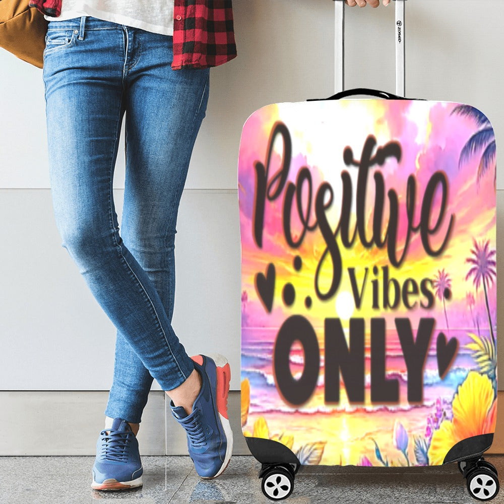 ALIM4U- Positive Vibes Only Luggage Cover (Large Size) (26"-28")
