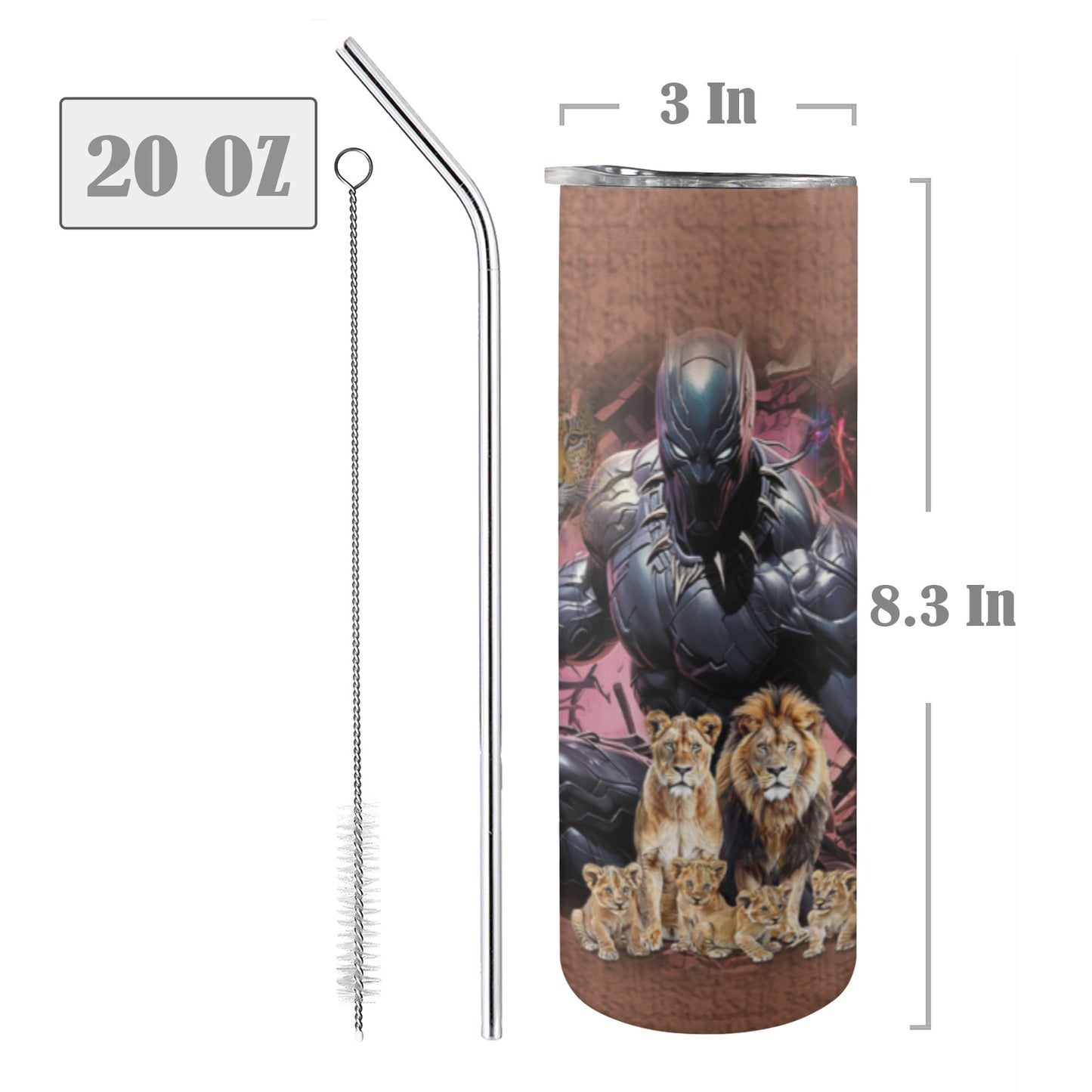 ALIM4U- A14 Drinking Cup 20 oz 20oz Tall Skinny Tumbler with Lid and Straw