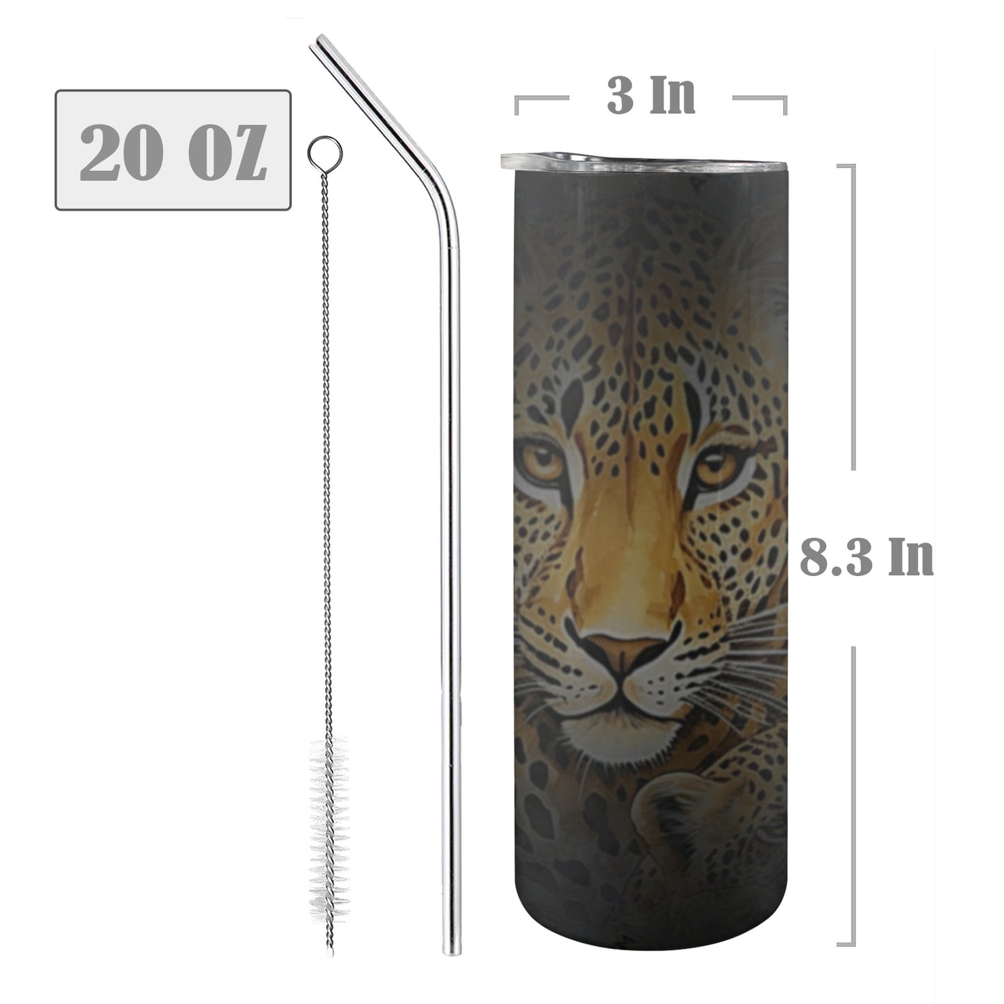ALIM4U- A18 Drinking Cup 20oz Tall Skinny Tumbler with Lid and Straw