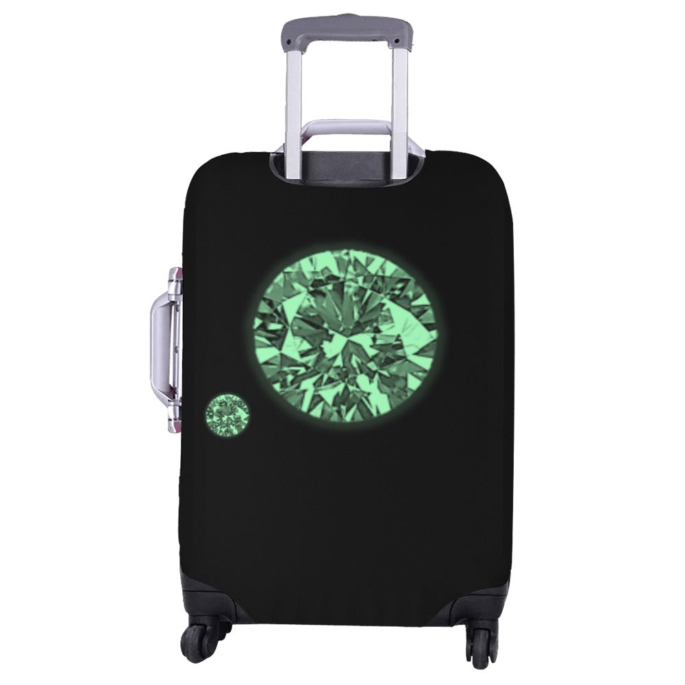 ALIM4U-Large Green Diamond Luggage Cover (Large Size) (26"-28")