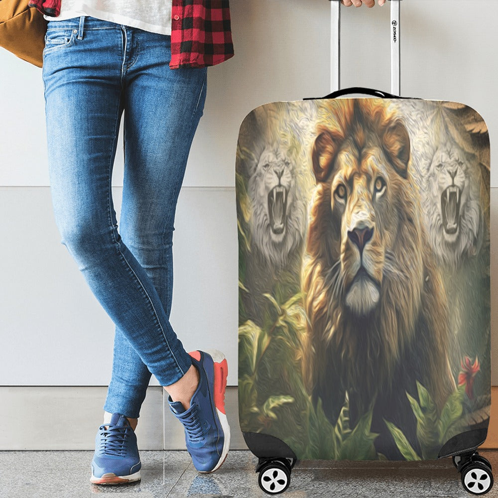 ALIM4U- Lion King of the Cannabis Jungle Luggage Cover (Large Size) (26"-28")