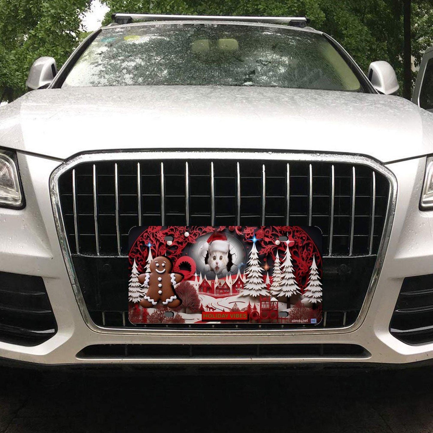 ALIM4U Christmas Car License Plate-11.8”x5.9”