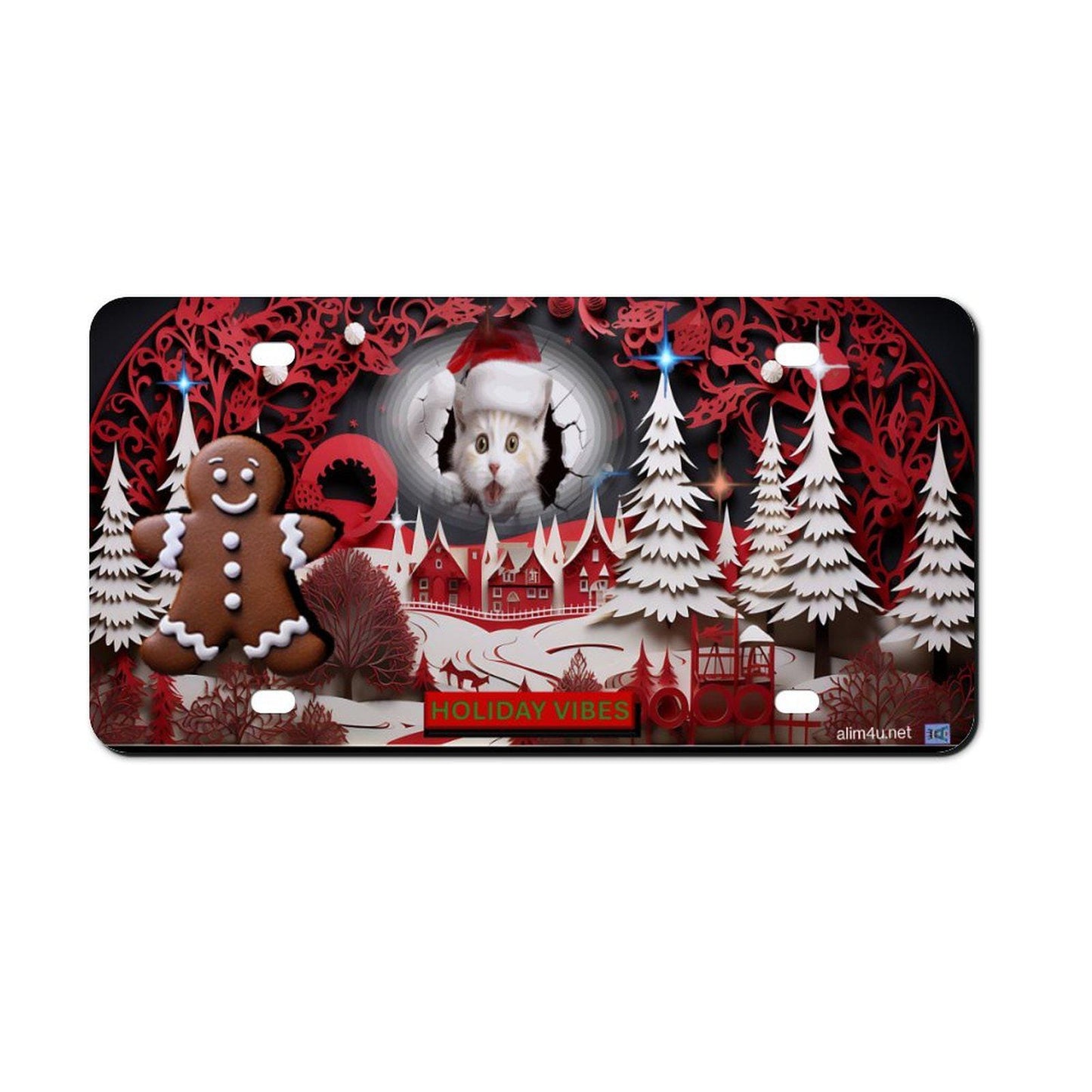 ALIM4U Christmas Car License Plate-11.8”x5.9”