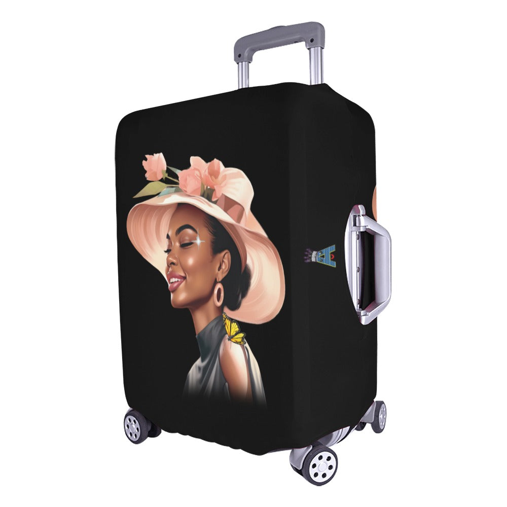 ALIM4U- Black Woman 12 Luggage Cover (Large Size) (26"-28")
