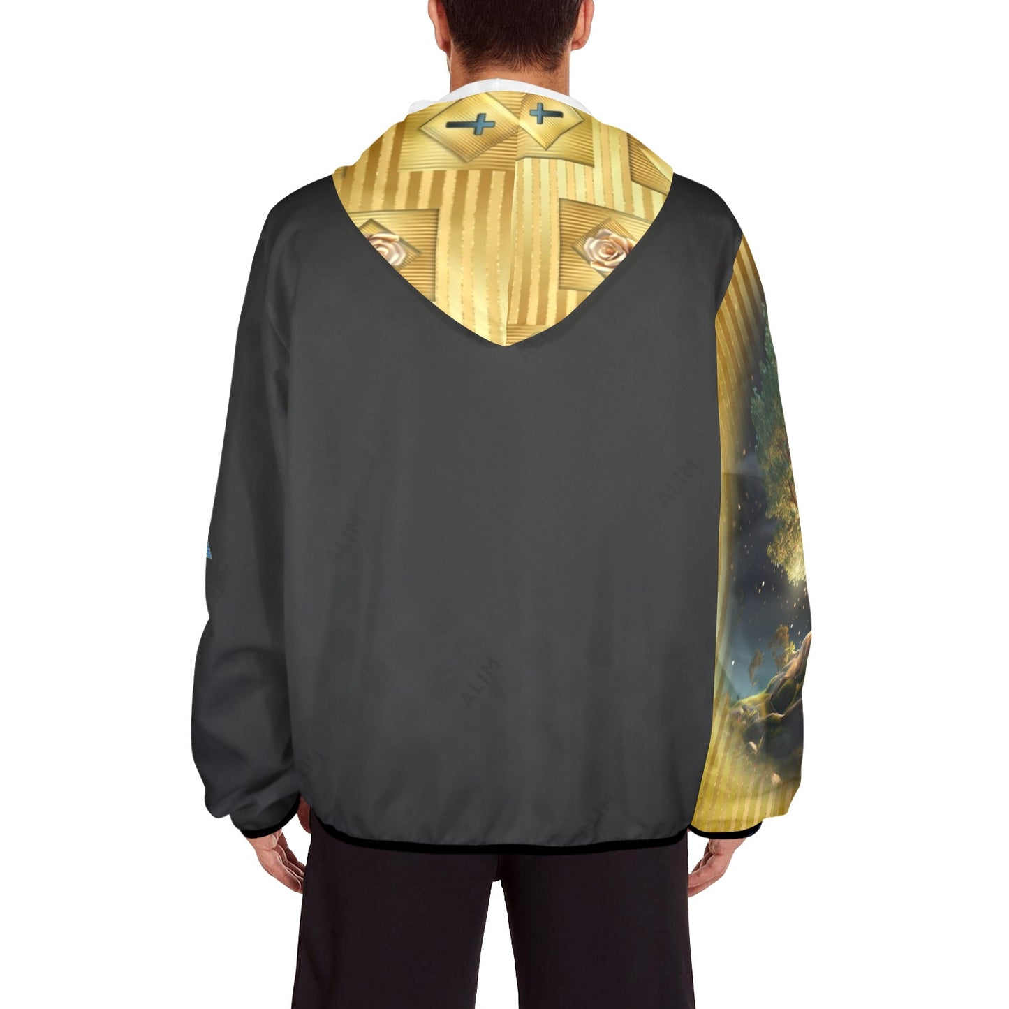 ALIM4U- Faith Abstract Men's Sun Protection Hoodie(Model H62)