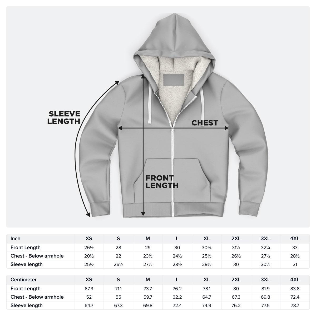 Too Ugly- Microfleece Zip Hoodie - AOP