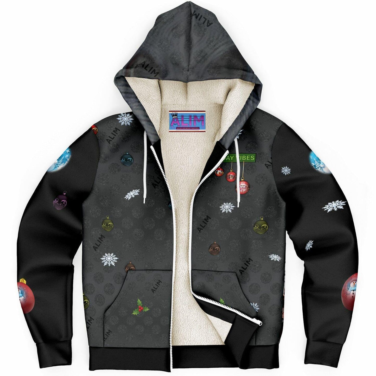 One Ugly One II- Microfleece Ziphoodie - AOP
