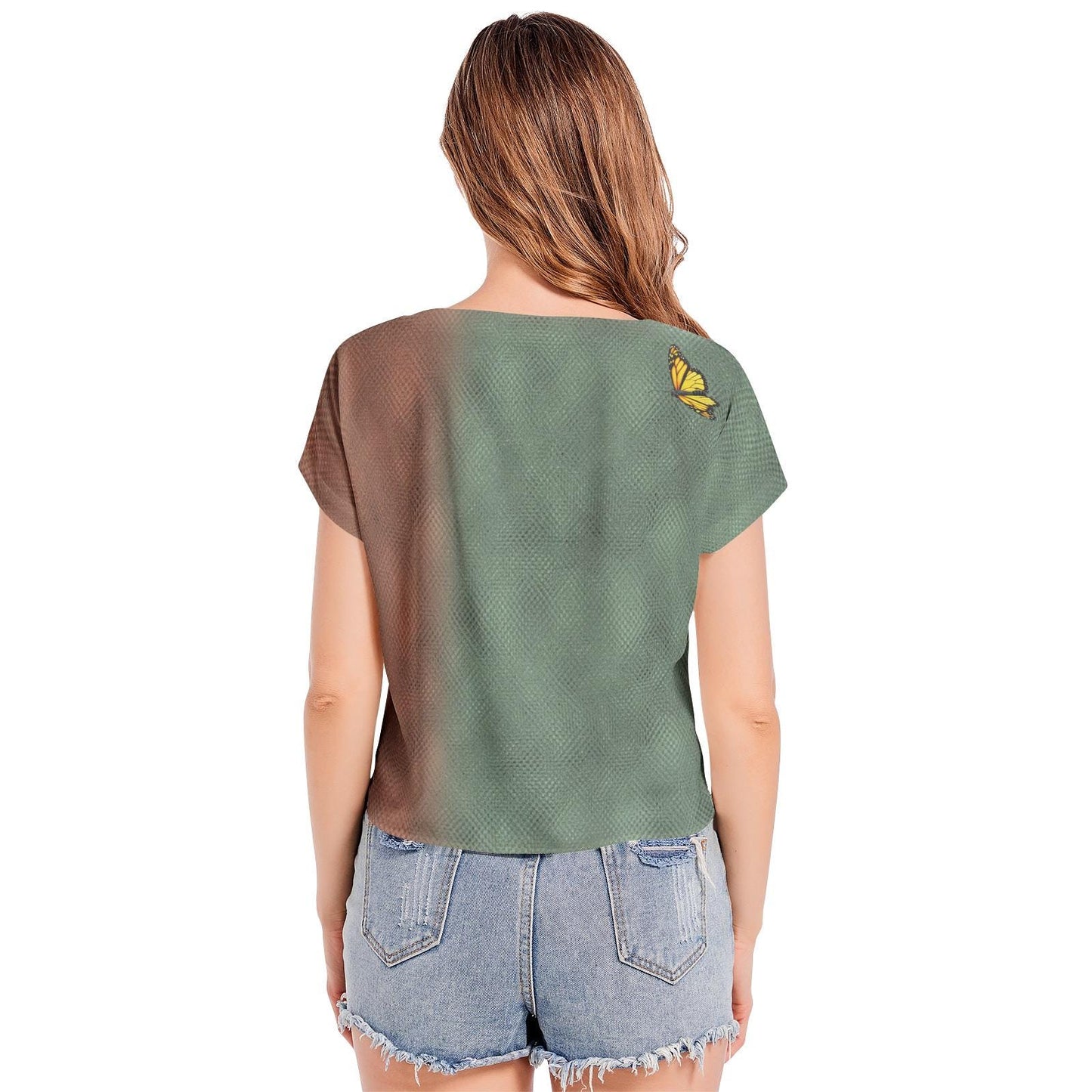 ALIM4U "Blossom" Batwing Sleeve V-Neck Top