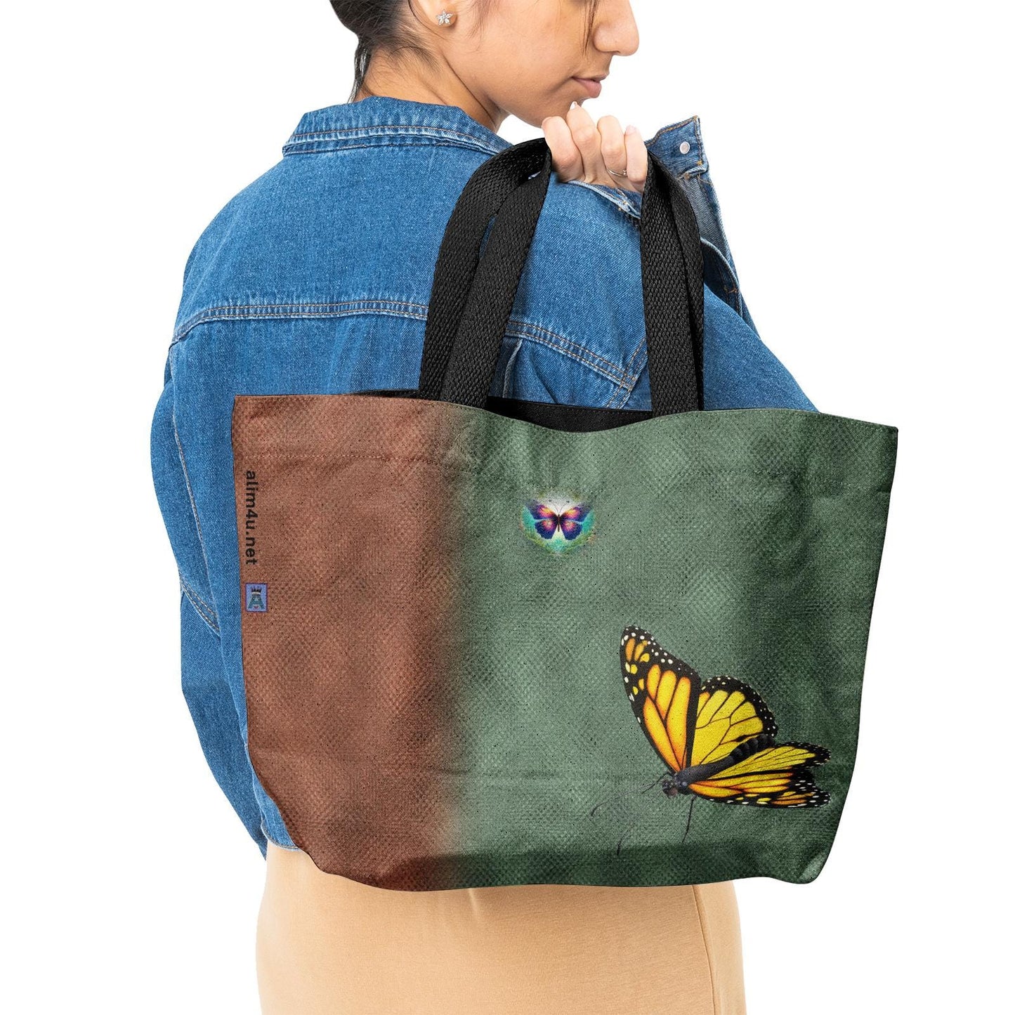 ALIM4U "Blossom" Heavy Duty and Strong Natural Canvas Tote Bags