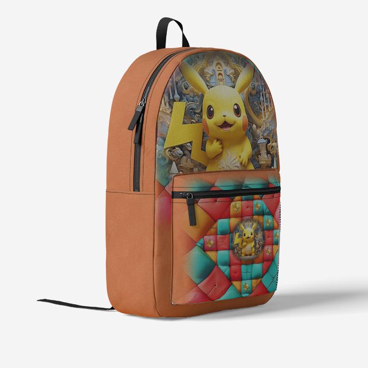 ALIM4U "Peek II" Retro Colorful Print Trendy Backpack
