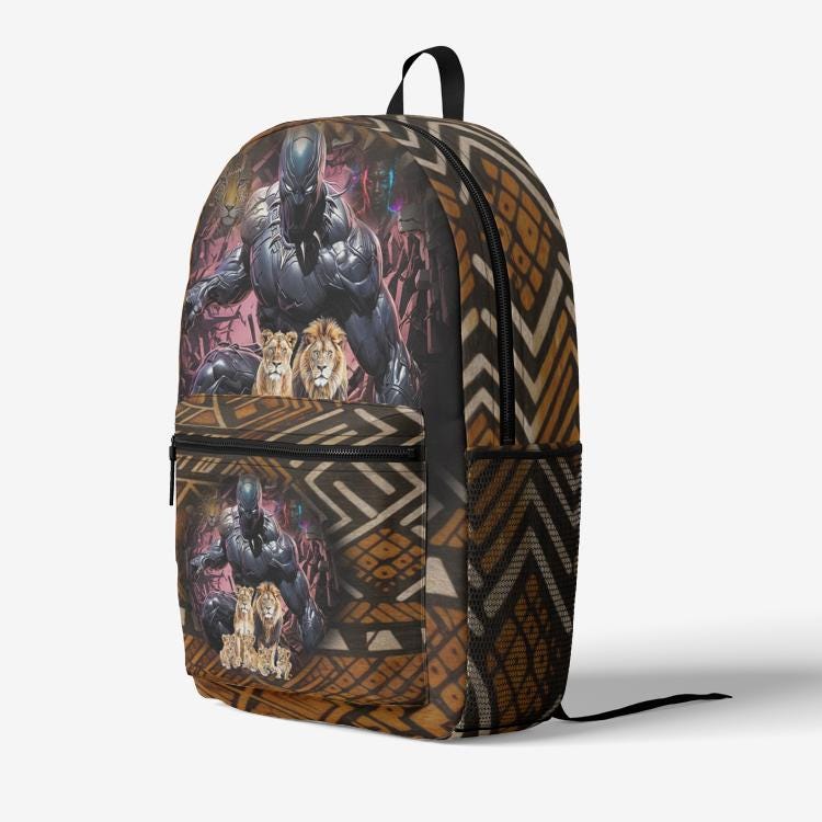 ALIM4U "Panther" Retro Colorful Print Trendy Backpack