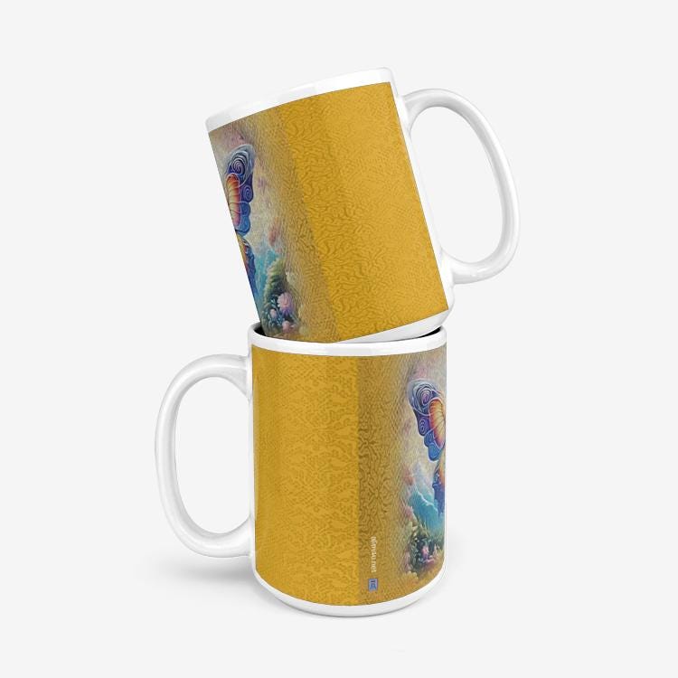 ALIM4U "Golden Monarch" Classic Glossy Mug