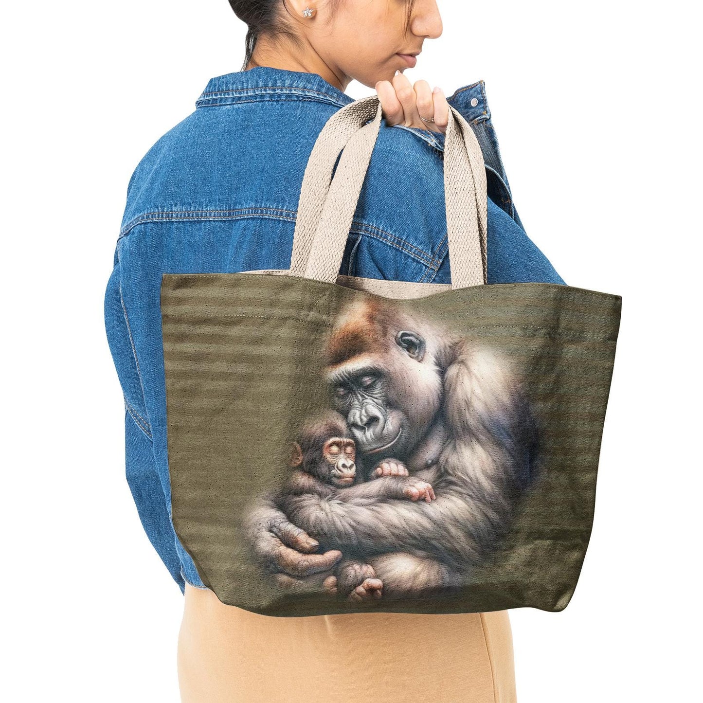 ALIM4U "Grilla" Heavy Duty and Strong Natural Canvas Tote Bags