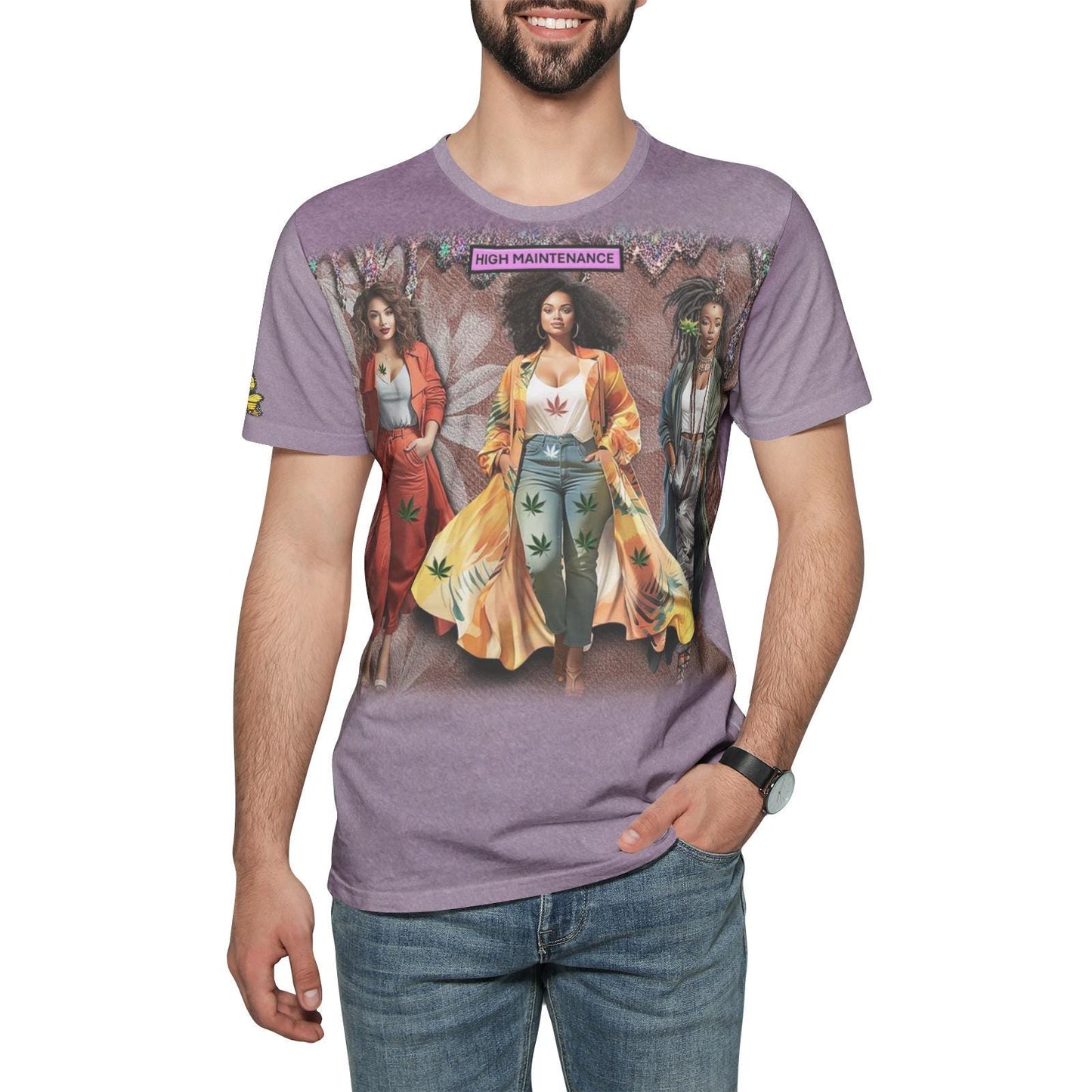 ALIM4U "Thick Drip" Unisex All-Over Print Cotton T-shirts