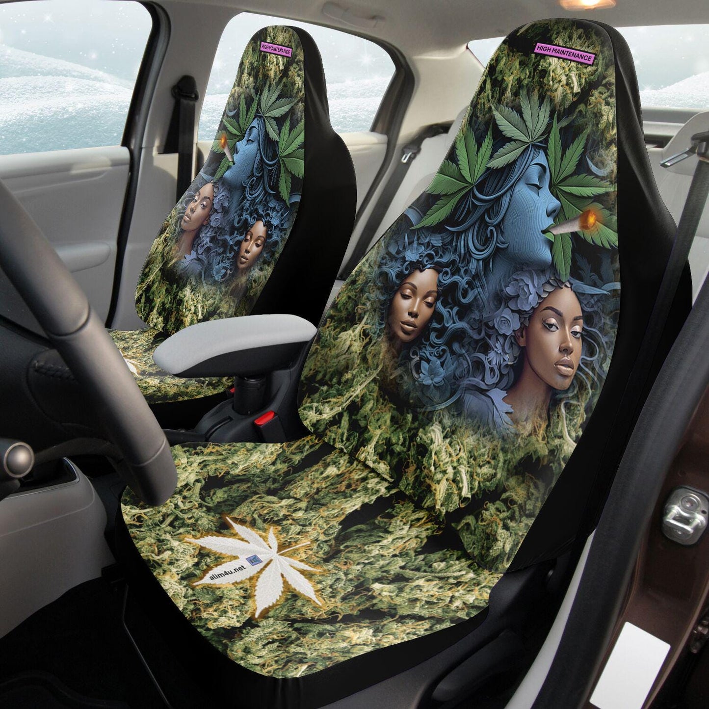 ALIM4U "Smoking Sisters" Car Seat Cover - AOP