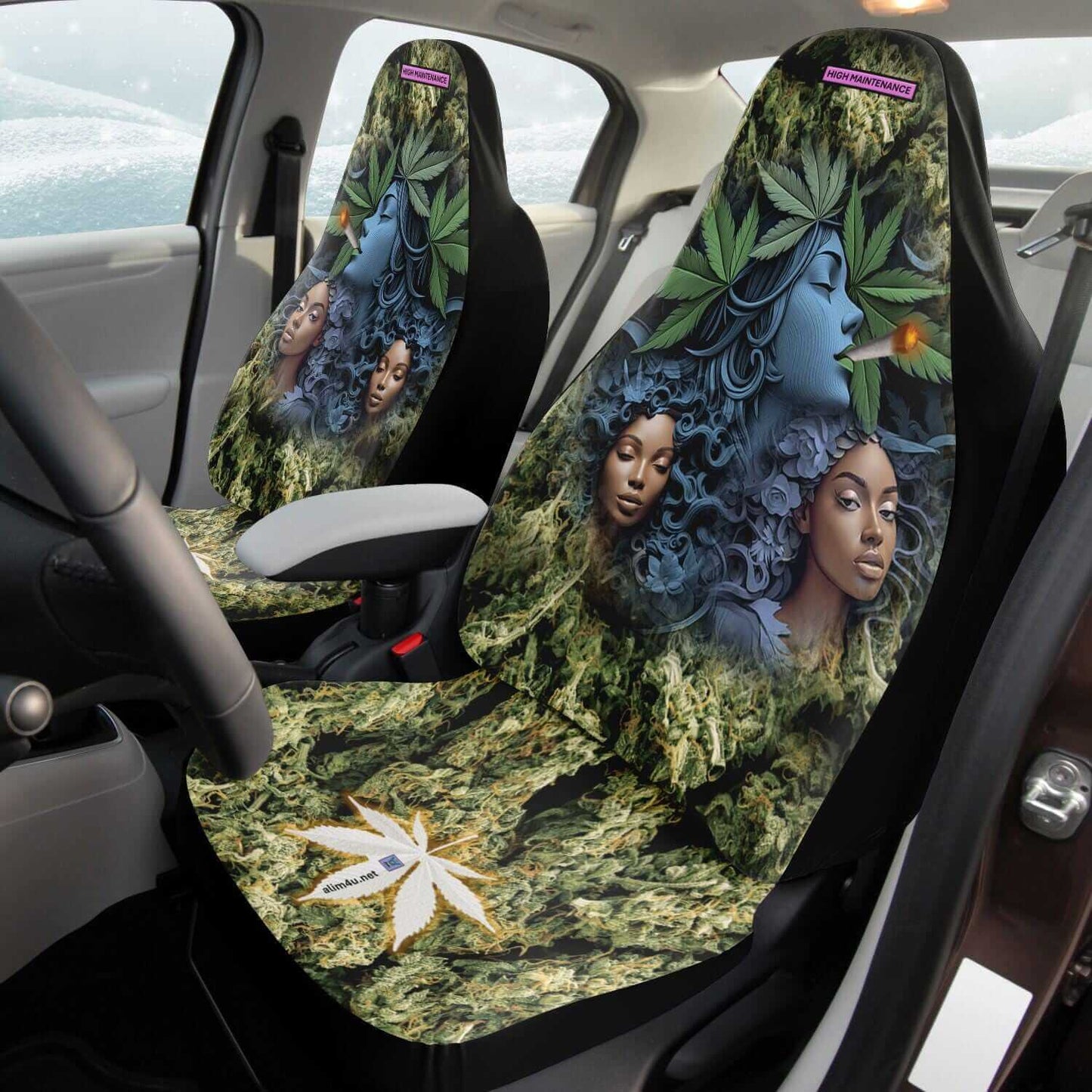 ALIM4U "Smoking Sisters" Car Seat Cover - AOP