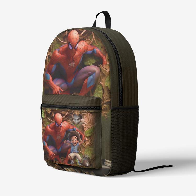 ALIM4U "Webbed" Retro Colorful Print Trendy Backpack