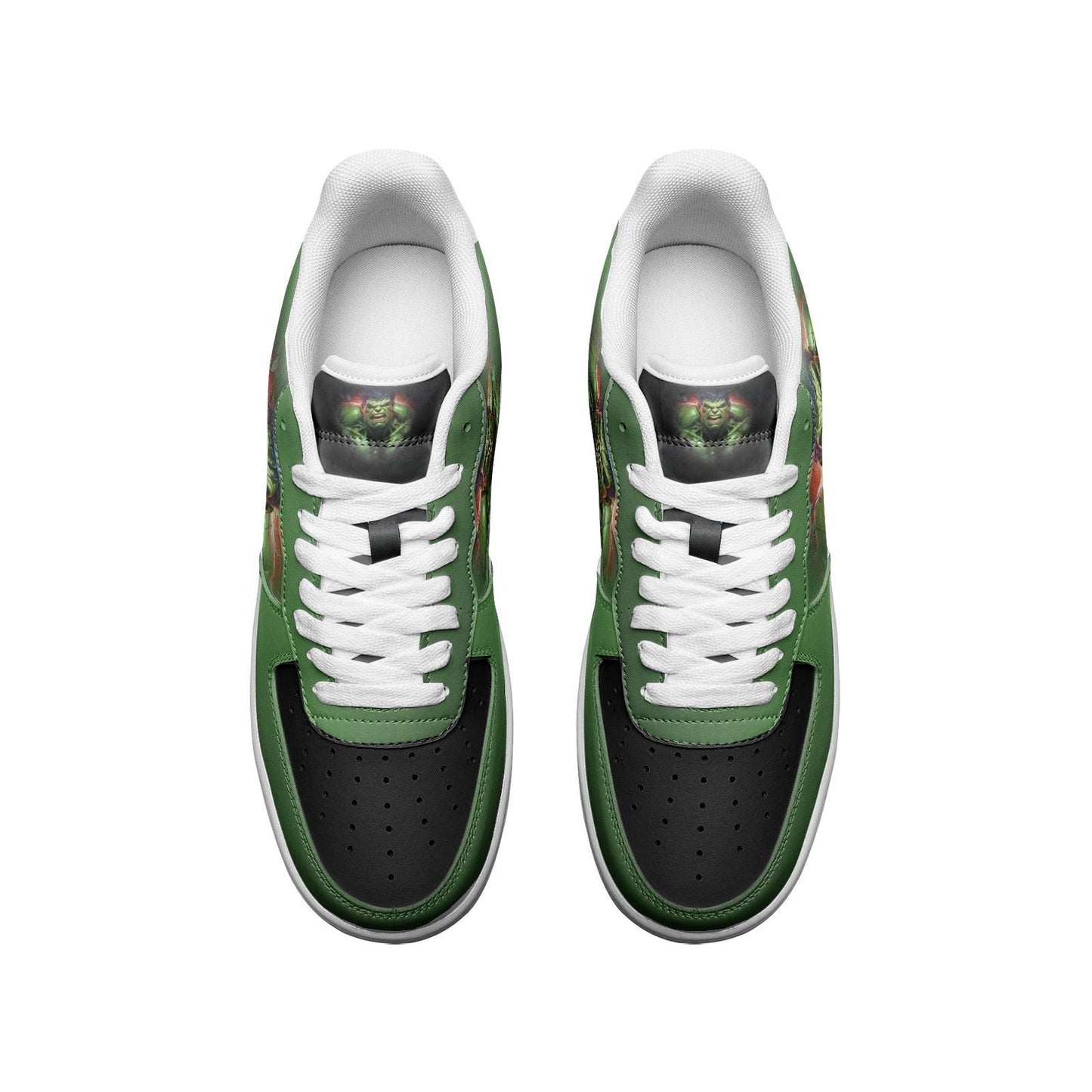 ALIM4U "Mean Green" Unisex Low Top Leather Sneakers