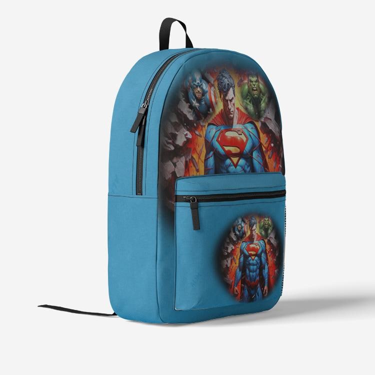 ALIM4U "Super" Retro Colorful Print Trendy Backpack