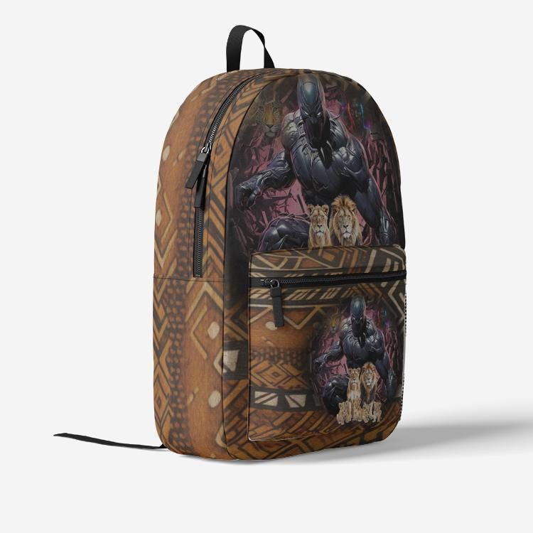 ALIM4U "Panther" Retro Colorful Print Trendy Backpack