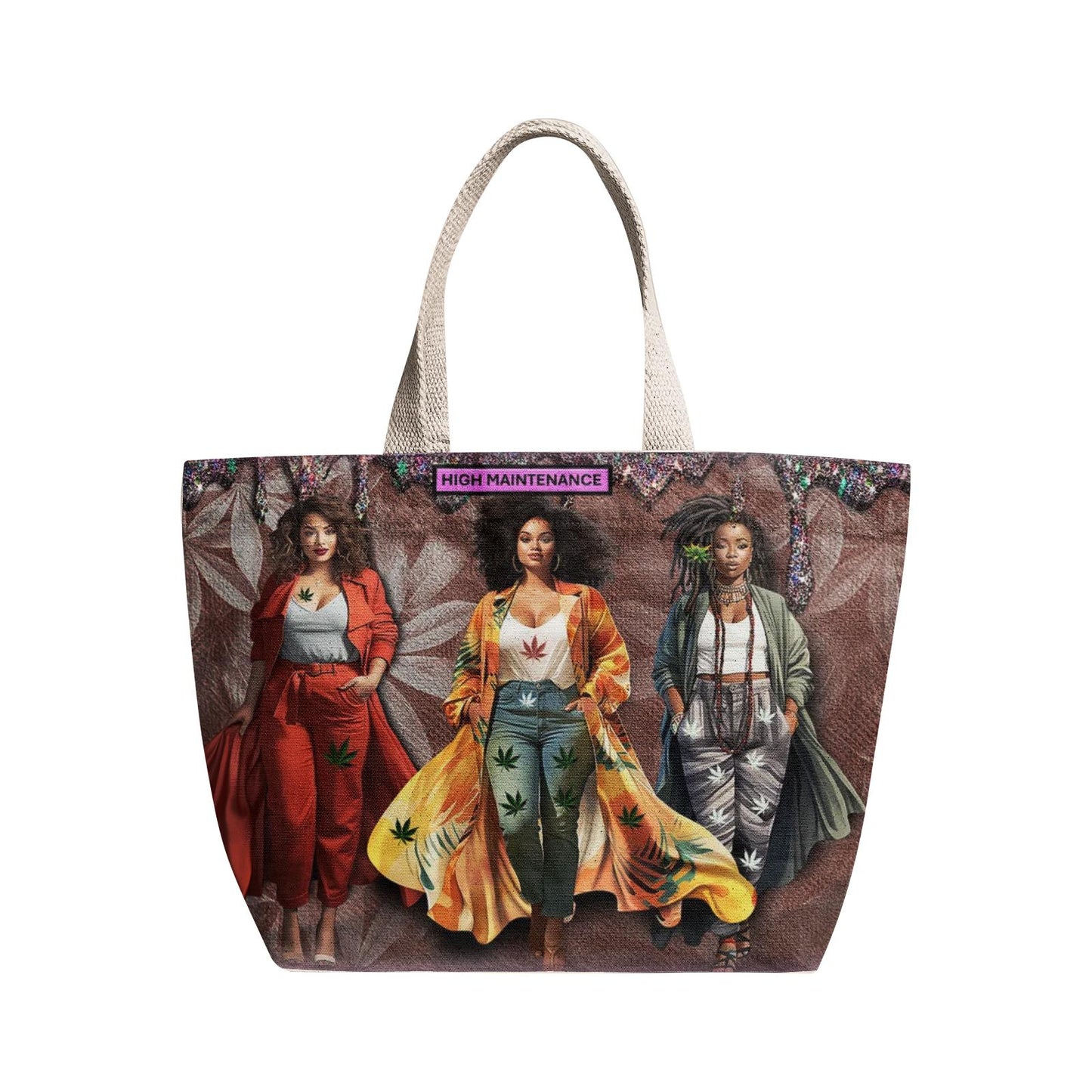 ALIM4U "Thick Drip" Heavy Duty and Strong Natural Canvas Tote Bags