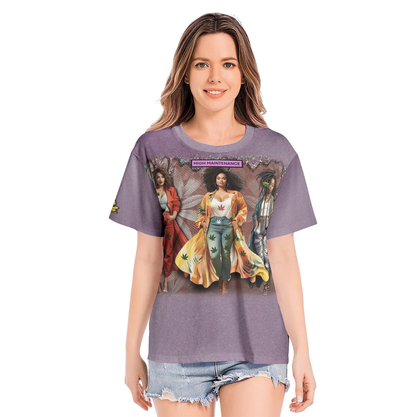 ALIM4U "Thick Drip" Unisex All-Over Print Cotton T-shirts