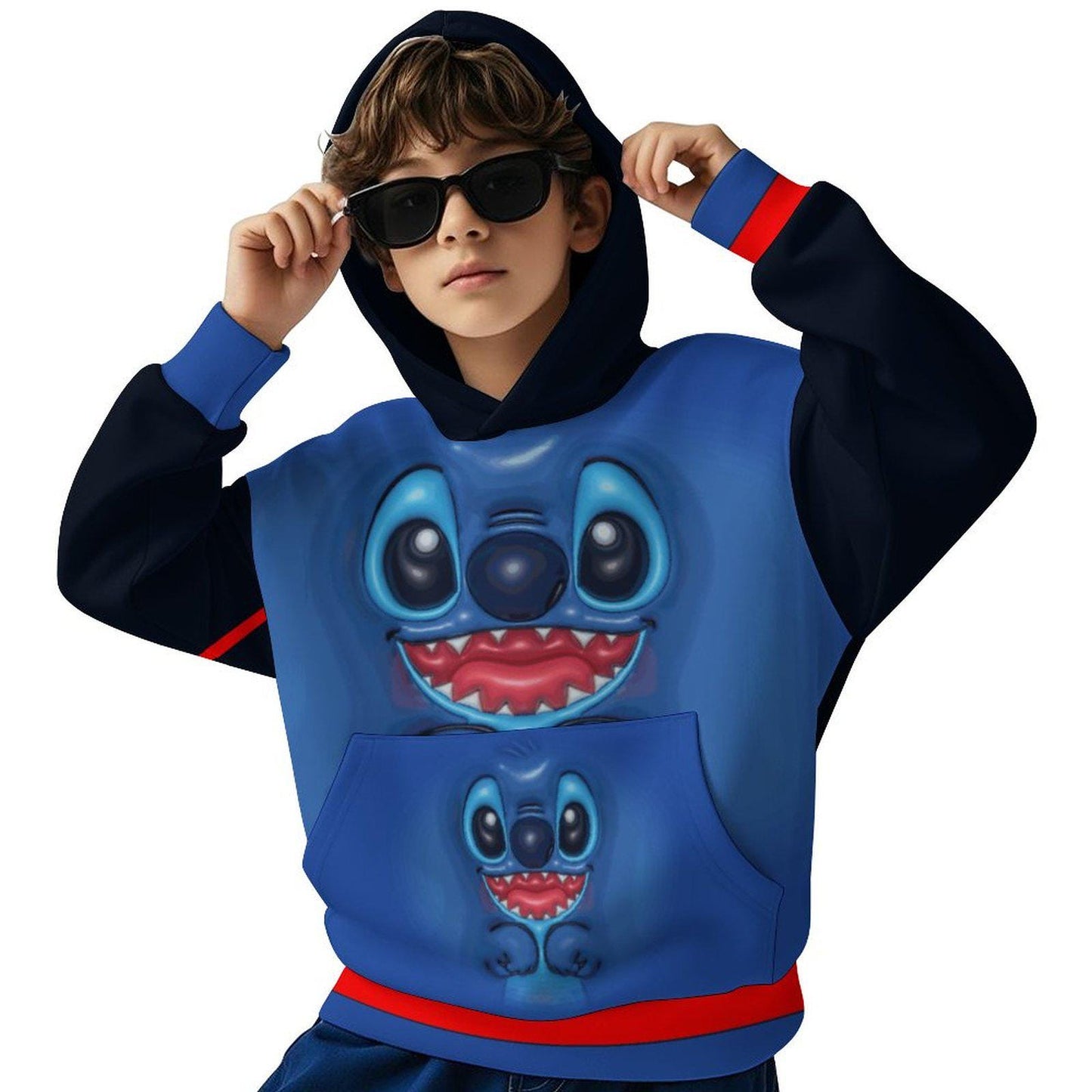 ALIM4U Children's Hooded Sweatshirt without Drawstrings (All-Over Printing)