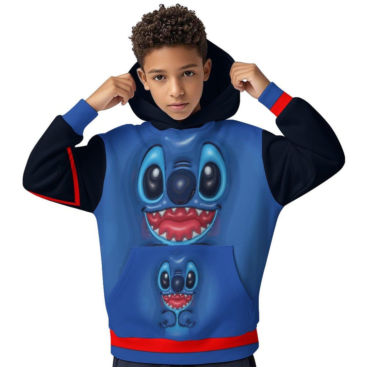 ALIM4U Children's Hooded Sweatshirt without Drawstrings (All-Over Printing)