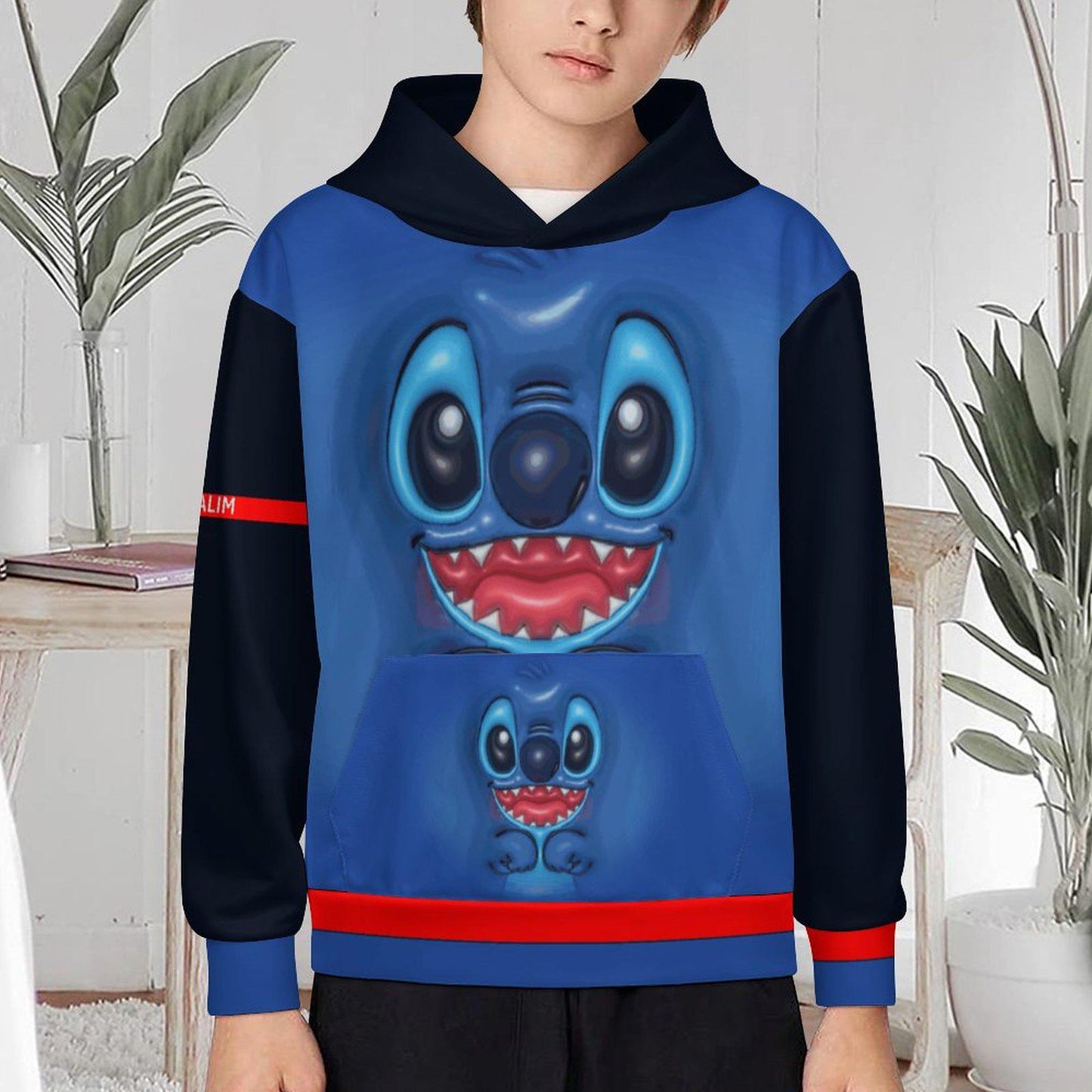 ALIM4U Children's Hooded Sweatshirt without Drawstrings (All-Over Printing)