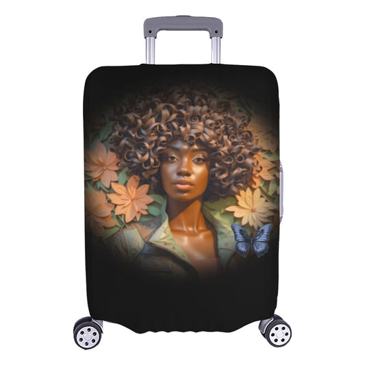 ALIM4U- Black Woman 14 Luggage Cover (Large Size) (26"-28")