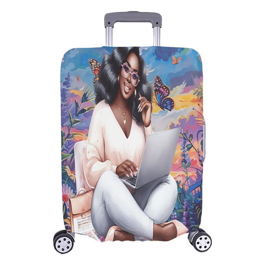 ALIM4U- Black Woman Positivity Luggage Cover (Large Size) (26"-28")