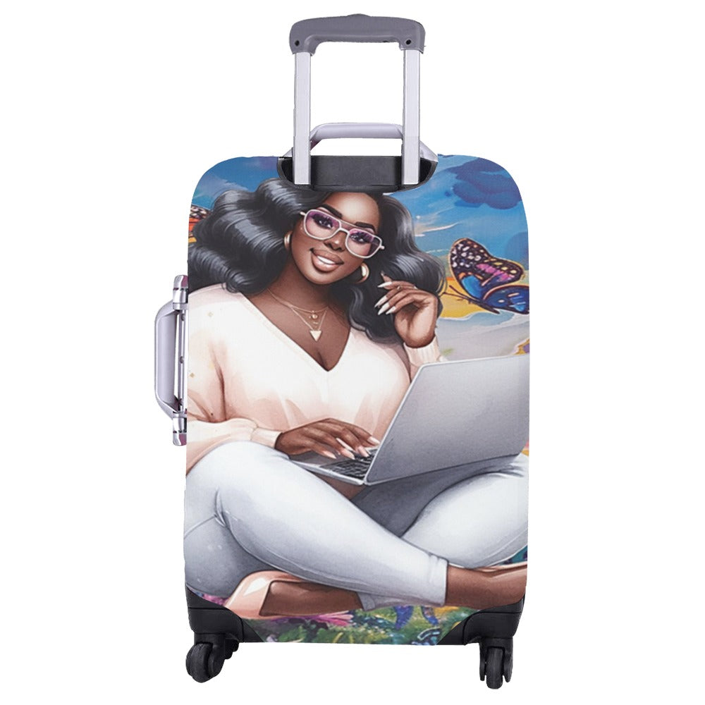 ALIM4U- Black Woman Positivity Luggage Cover (Large Size) (26"-28")