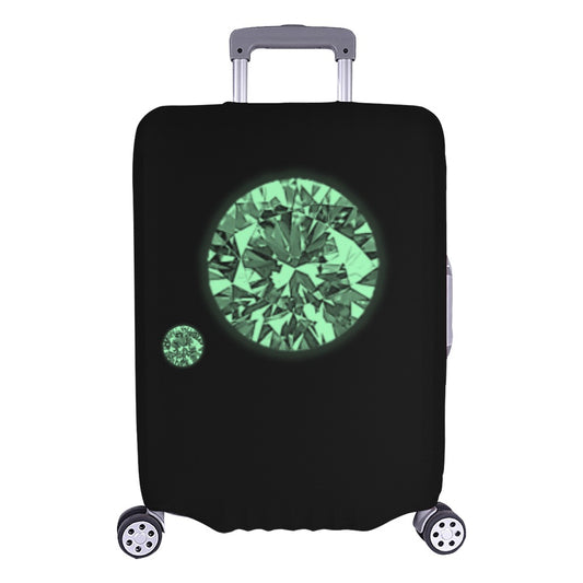ALIM4U-Large Green Diamond Luggage Cover (Large Size) (26"-28")
