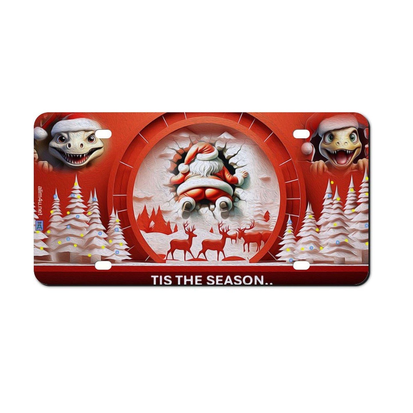 ALIM4U Christmas Car License Plate-11.8”x5.9”