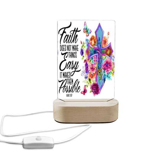 ALIM4U- Faith 1 Acrylic Photo Panel with Lighted Stand (Made in Queens)