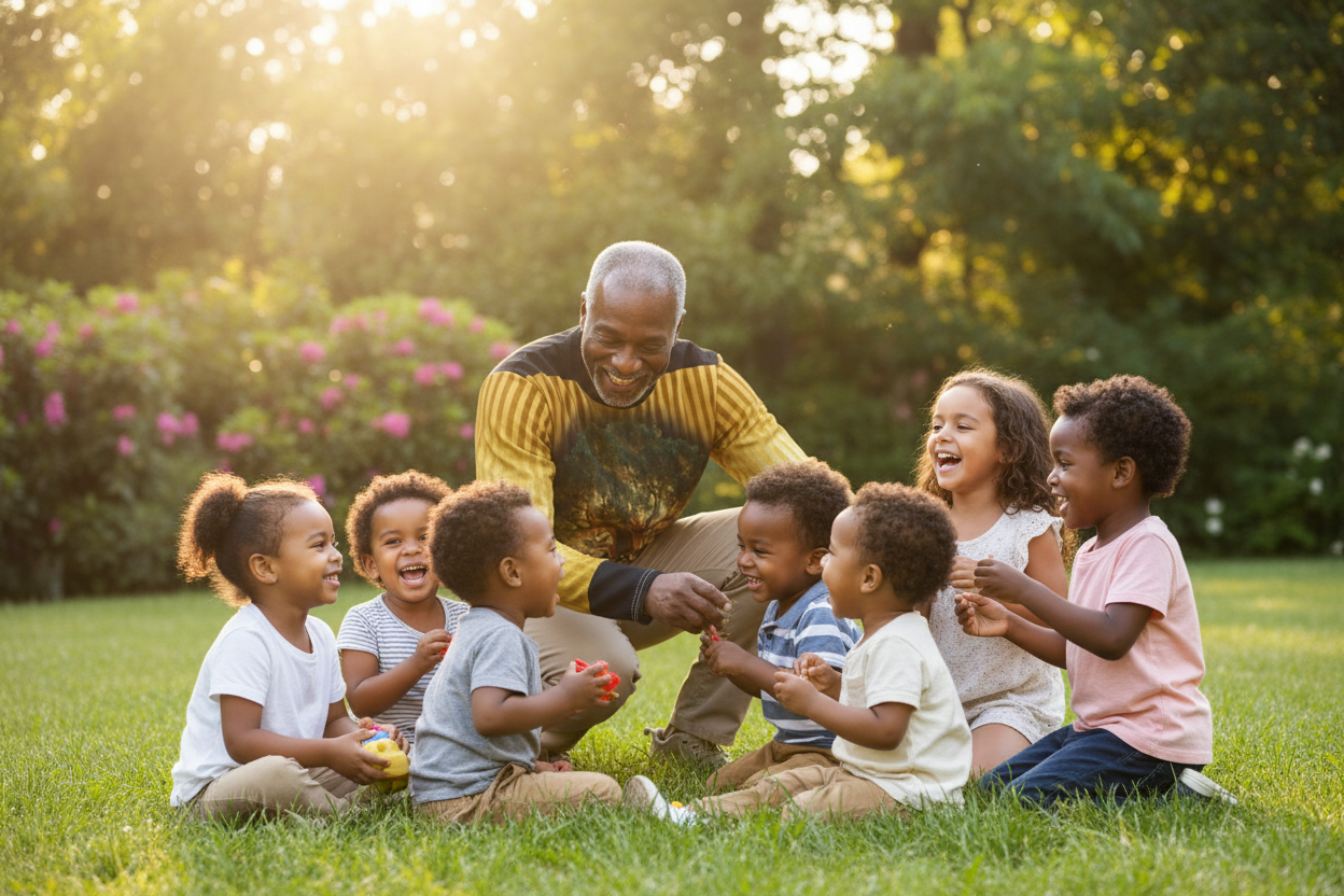 Men's Gold and Black Striped Long-sleeved shirt with a tree design on a dark background
