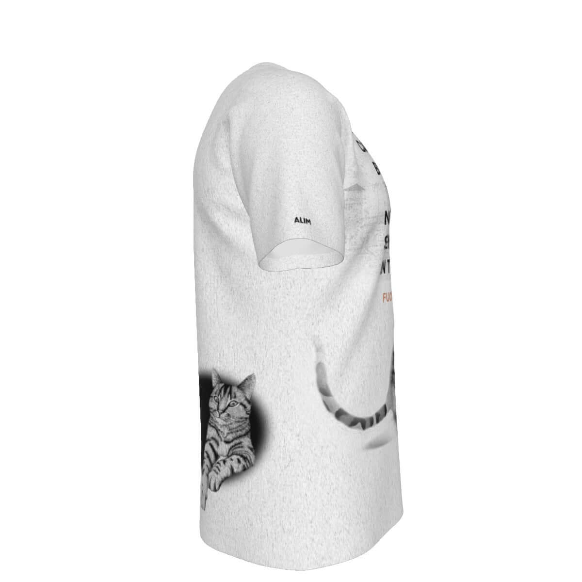 White T-Shirt With Illustration Textured Background   
