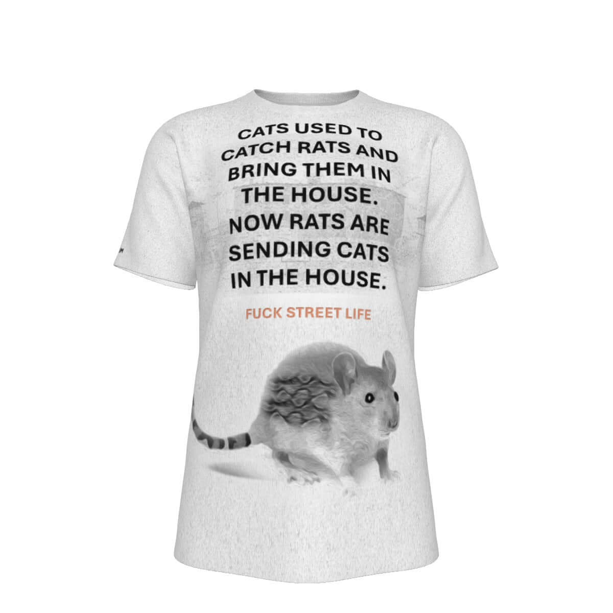 White T-Shirt With Illustration Textured Background   