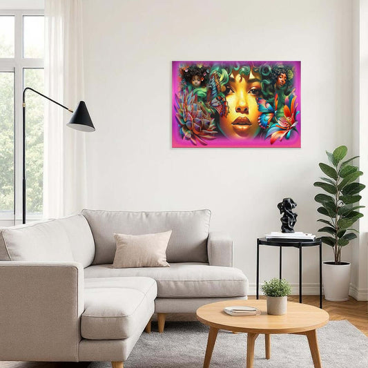 Canvas Wall Art Multicolor flowers butterflies Twine is Mine