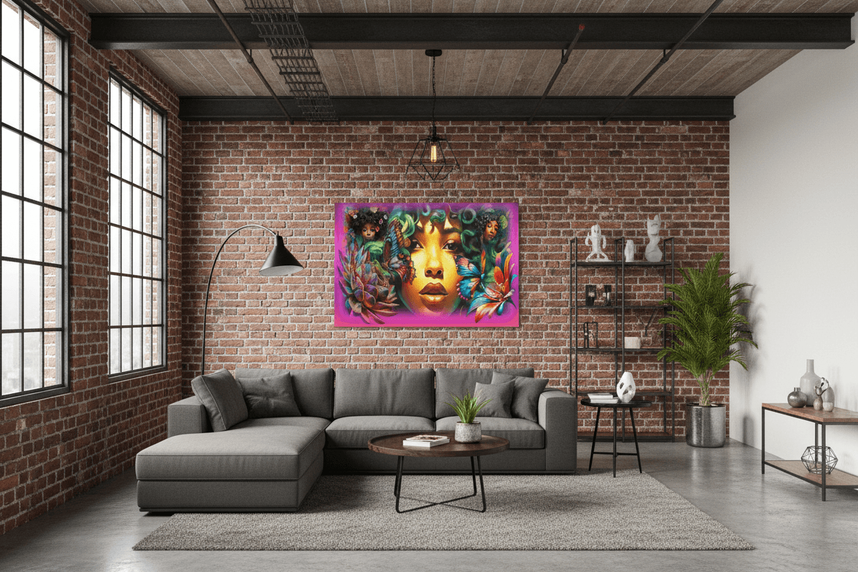 Canvas Wall Art Multicolor flowers butterflies Twine is Mine