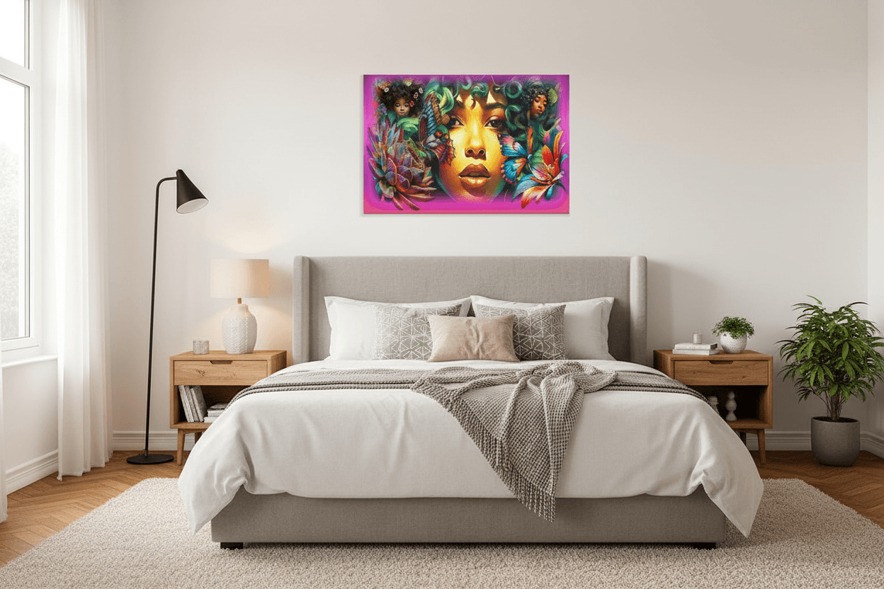Canvas Wall Art Multicolor flowers butterflies Twine is Mine