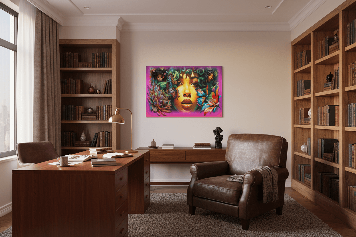 Canvas Wall Art Multicolor flowers butterflies Twine is Mine