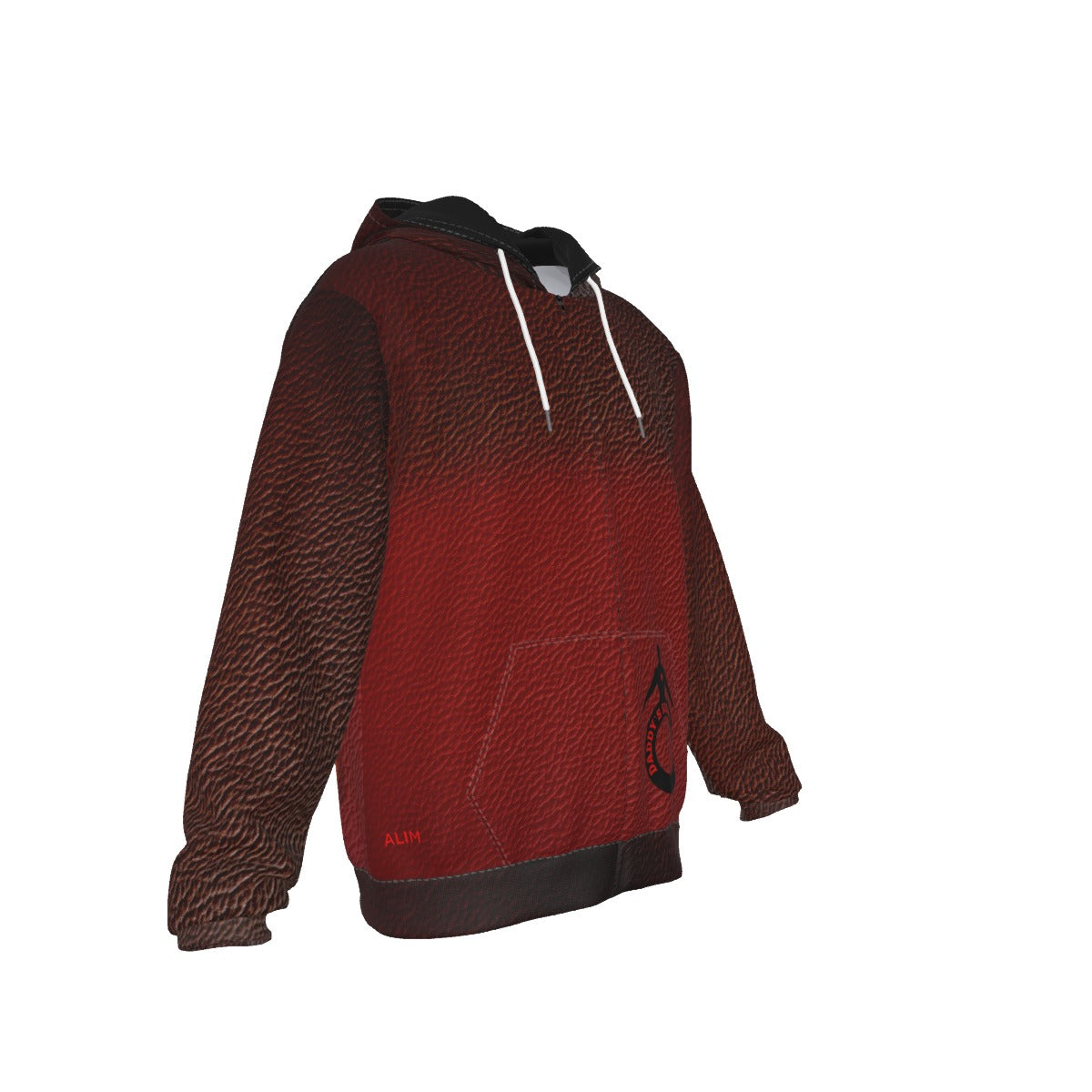 Daddy's Right Here "Blood Red" Zip Up Hoodie With Pocket