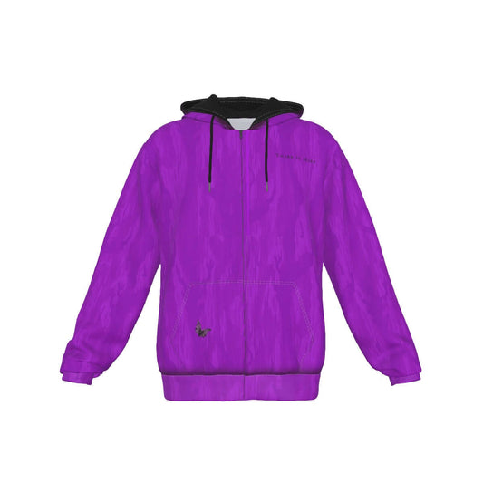 Multicolor Zip-Up Hoodie Flowers Butterflies Twine is Mine
