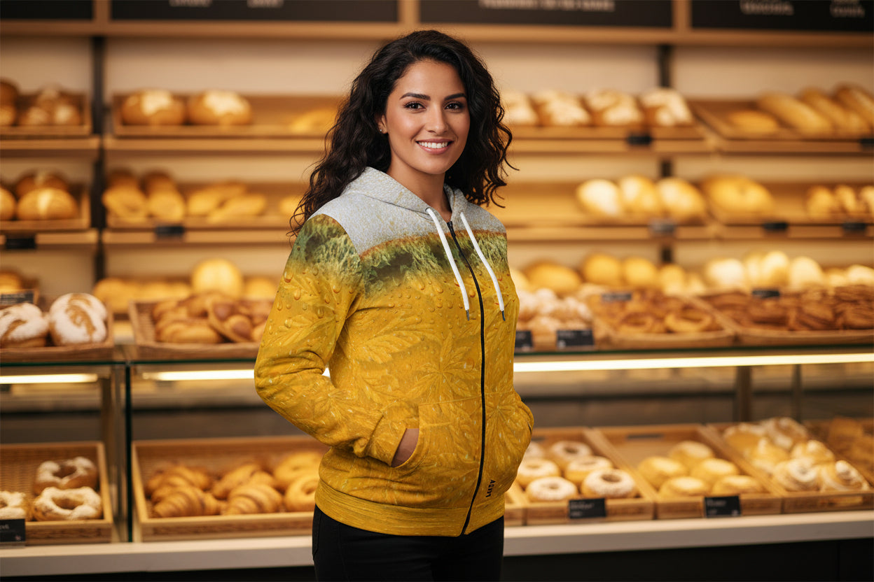 ALIM4U- Bubbles n Buds Zip Up Hoodie With Pocket