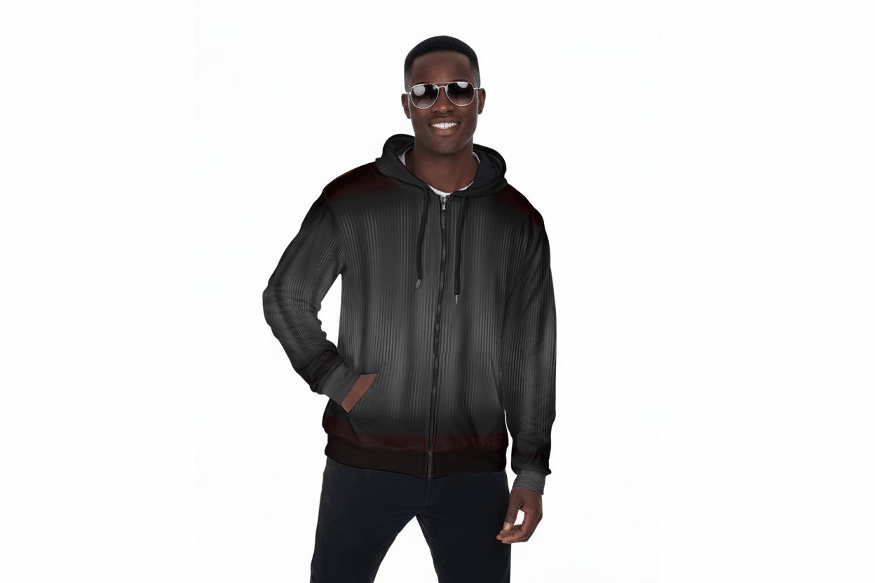 GGray and Black Zip Up Hoodie Textured Background